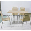 Food Court Plywood Dining Table with 4 Chairs (FOH-NCP7)